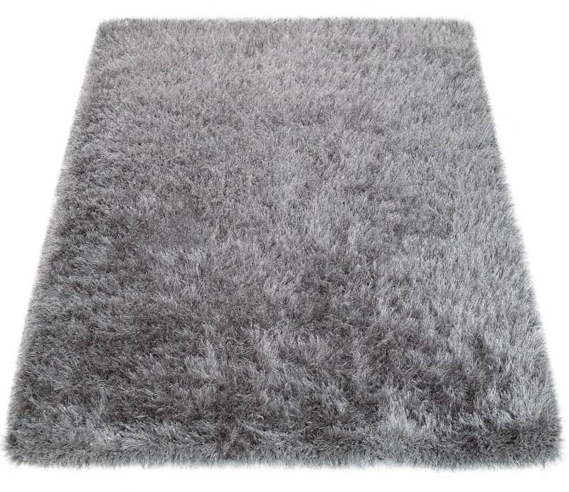 Paco Home Hochflor-Teppich "Glamour 300" rund 70 mm Höhe Uni Farben, mit weichem Glanz Garn, ideal im Wohnzimmer & Schlafzimmer von PACO HOME