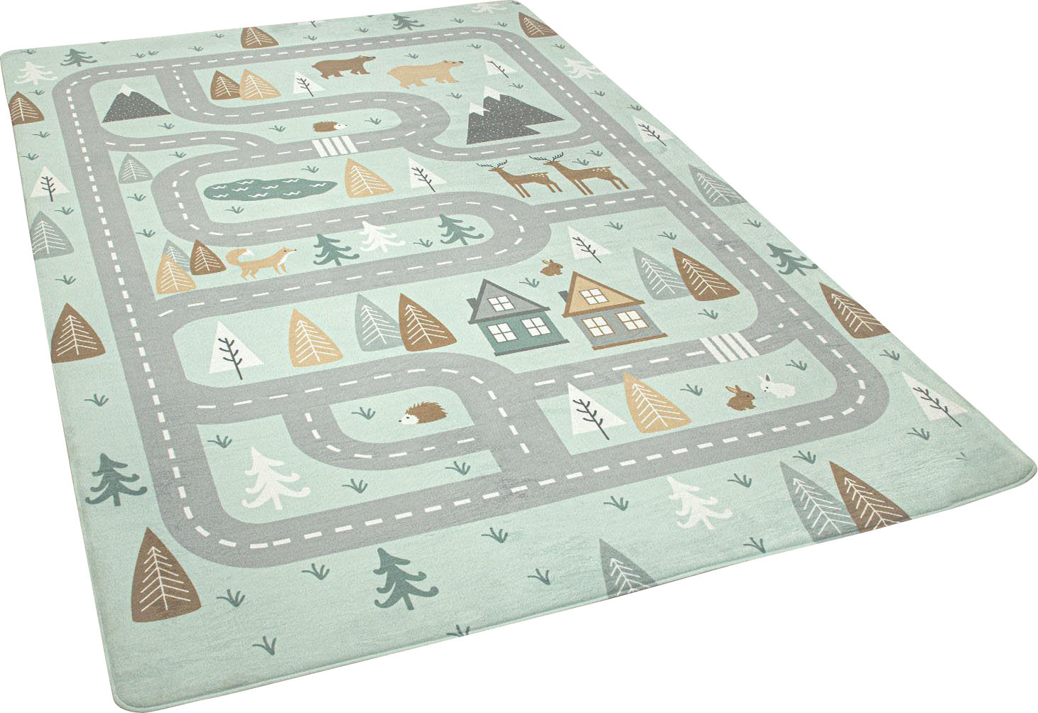 Paco Home Kinderteppich "Chicos 550", rechteckig, 2 mm Höhe, Flachgewebe, Straßen-Spiel-Teppich, Kinderzimmer Paco Home Kinderteppich "Chicos 550", rechteckig, 2 mm Höhe, Flachgewebe, Straßen-Spiel-Teppich, Kinderzimmer von PACO HOME