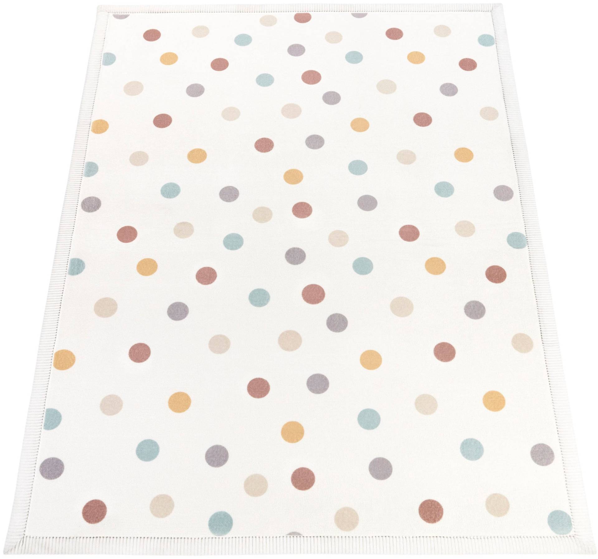 Paco Home Kinderteppich "Emilia 351" rechteckig 24 mm Höhe Kurzflor, gepunktet, sehr weicher Flor von PACO HOME