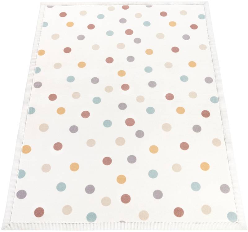Paco Home Kinderteppich "Emilia 351" rechteckig 24 mm Höhe Kurzflor, gepunktet, sehr weicher Flor von PACO HOME