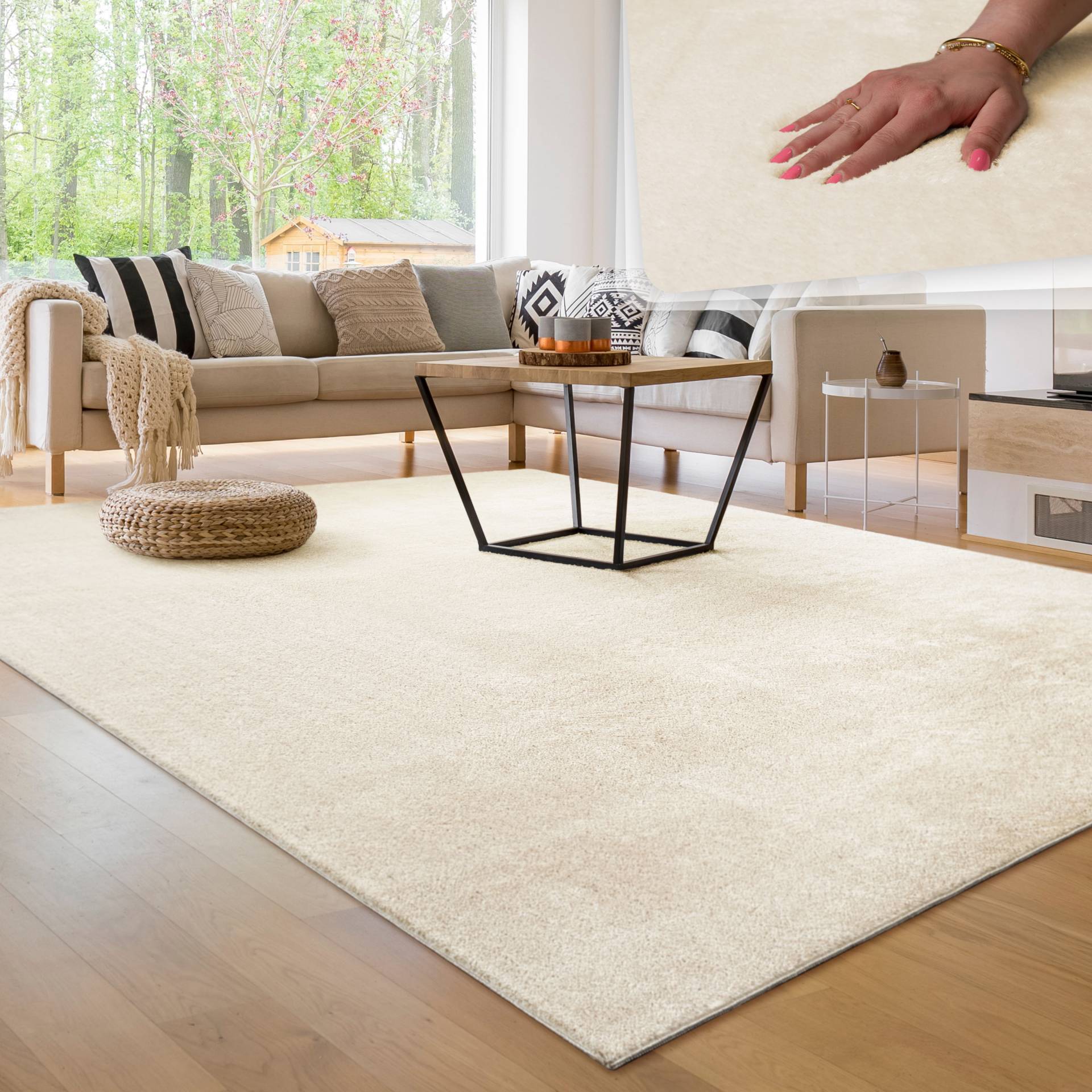 Paco Home Teppich "Cadiz 630" rechteckig 14 mm Höhe Uni-Farben, besonders weich, waschbar, auch als Läufer erhältlich Paco Home Teppich "Cadiz 630" rechteckig 14 mm Höhe Uni-Farben, besonders weich, waschbar, auch als Läufer erhältlich von PACO HOME