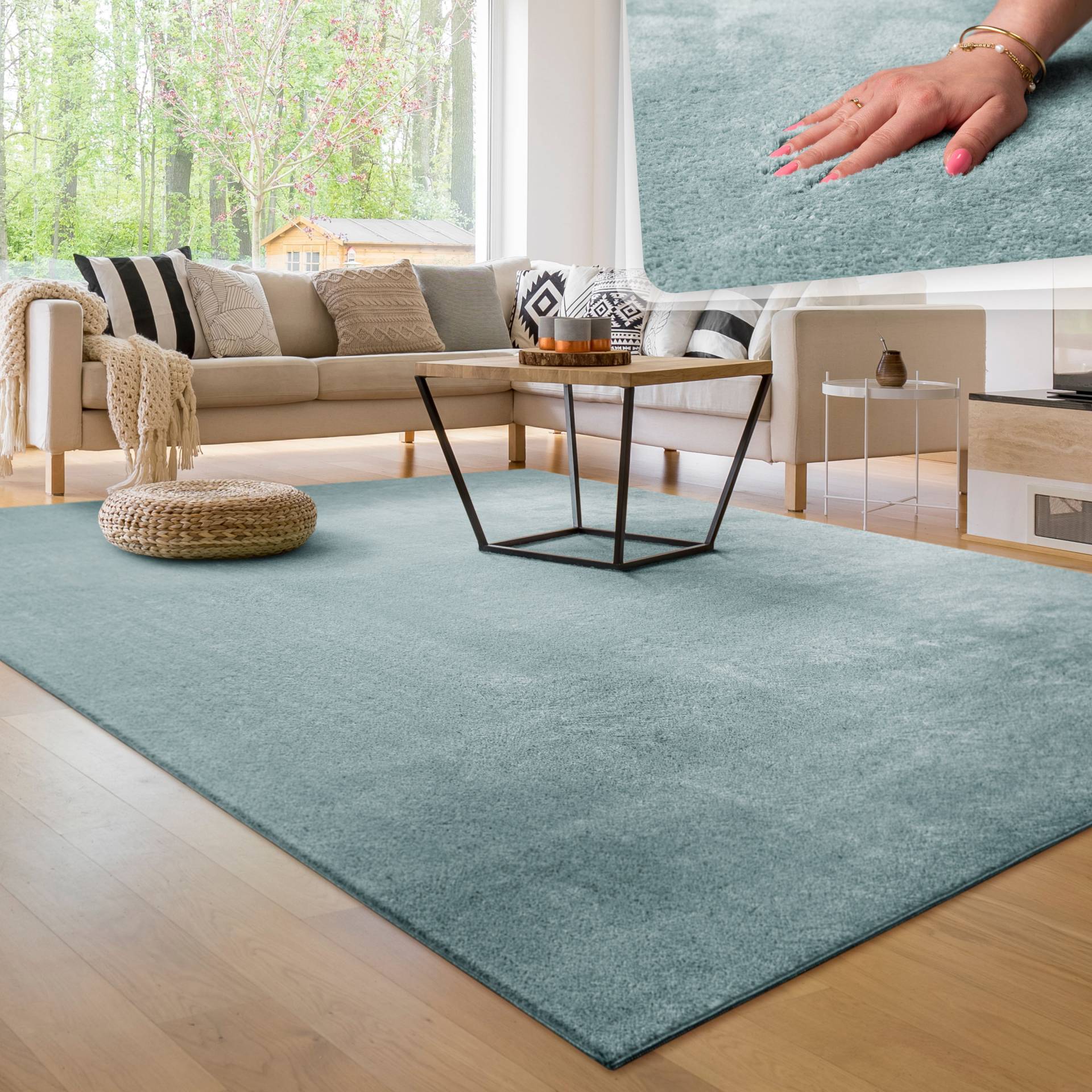 Paco Home Teppich "Cadiz 630" rechteckig 14 mm Höhe Uni-Farben, besonders weich, waschbar, auch als Läufer erhältlich Paco Home Teppich "Cadiz 630" rechteckig 14 mm Höhe Uni-Farben, besonders weich, waschbar, auch als Läufer erhältlich von PACO HOME