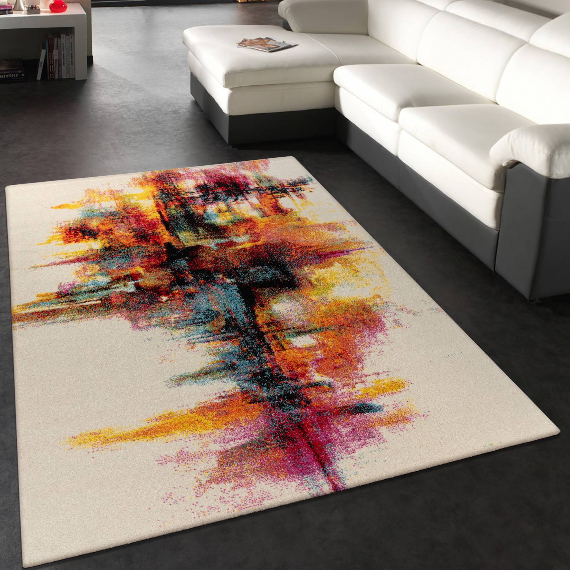 Paco Home Teppich "Canvas 752" rechteckig 16 mm Höhe Kurzflor, modernes Design, mit Arizona Leinwand Optik von PACO HOME
