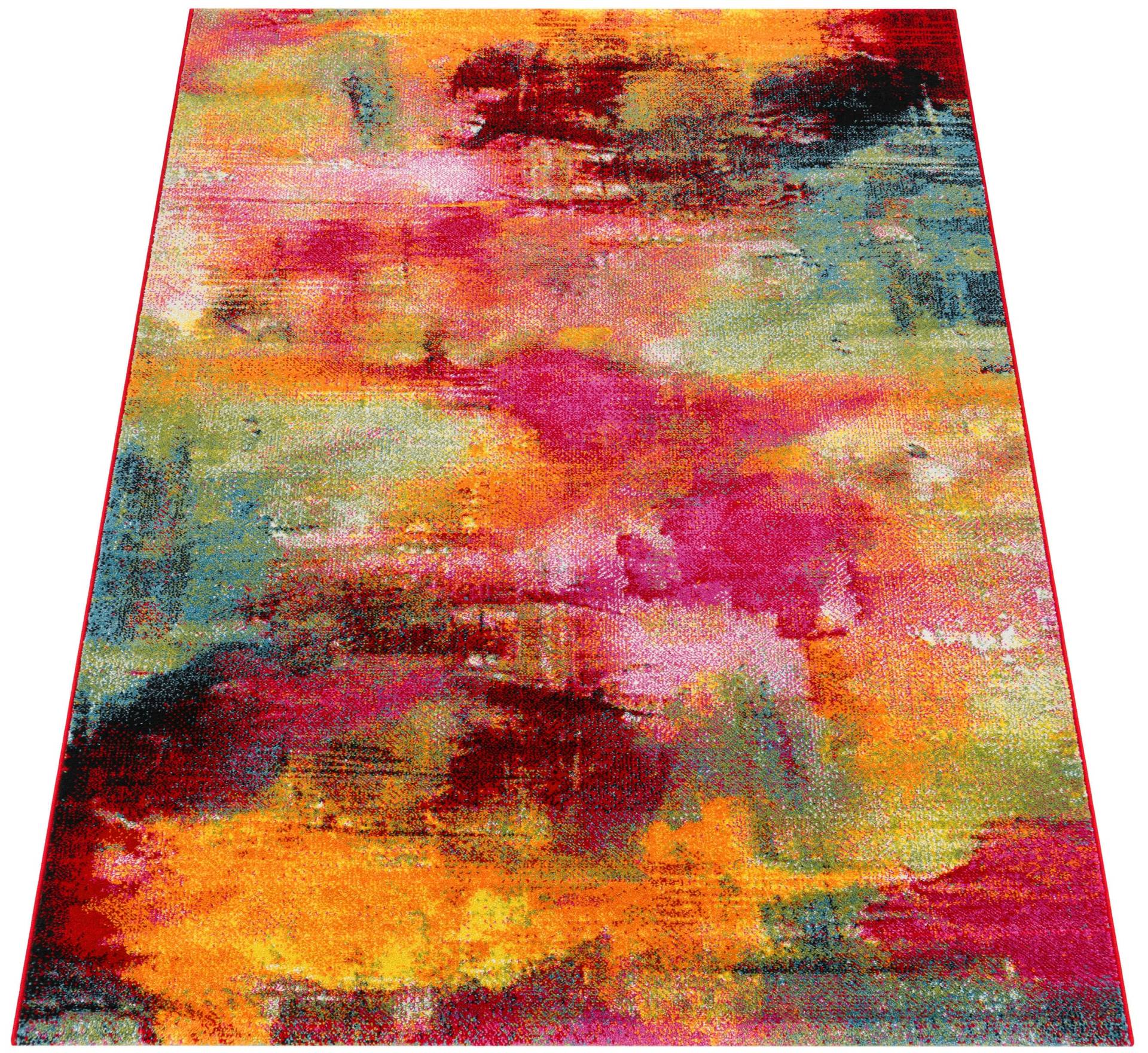 Paco Home Teppich "Canvas 754" rechteckig 16 mm Höhe Kurzflor, modernes Design, mit Arizona Leinwand Optik von PACO HOME