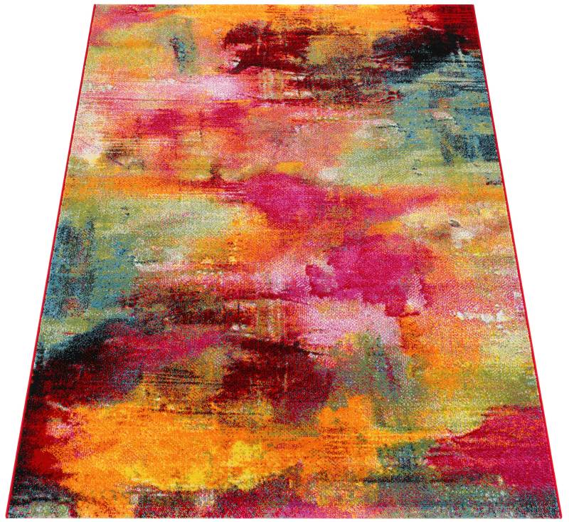 Paco Home Teppich "Canvas 754" rechteckig 16 mm Höhe Kurzflor, modernes Design, mit Arizona Leinwand Optik von PACO HOME