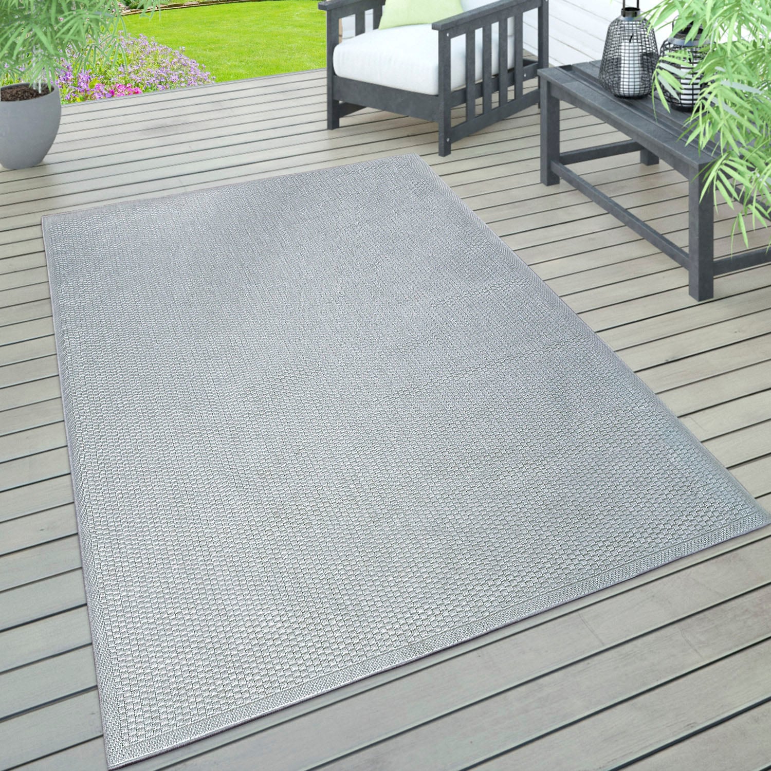 Paco Home Teppich "Timber 125", rechteckig, 4 mm Höhe, Flachgewebe, Sisal Optik, auch als Läufer, In- und Outdoor geeignet Paco Home Teppich "Timber 125", rechteckig, 4 mm Höhe, Flachgewebe, Sisal Optik, auch als Läufer, In- und Outdoor geeignet von PACO HOME