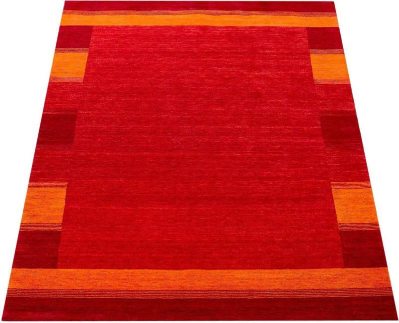 Paco Home Wollteppich "Gabbeh 310" rechteckig 14 mm Höhe Kurzflor, handgewebt, reine Wolle, Gabbeh-Stil, mit Bordüre von PACO HOME