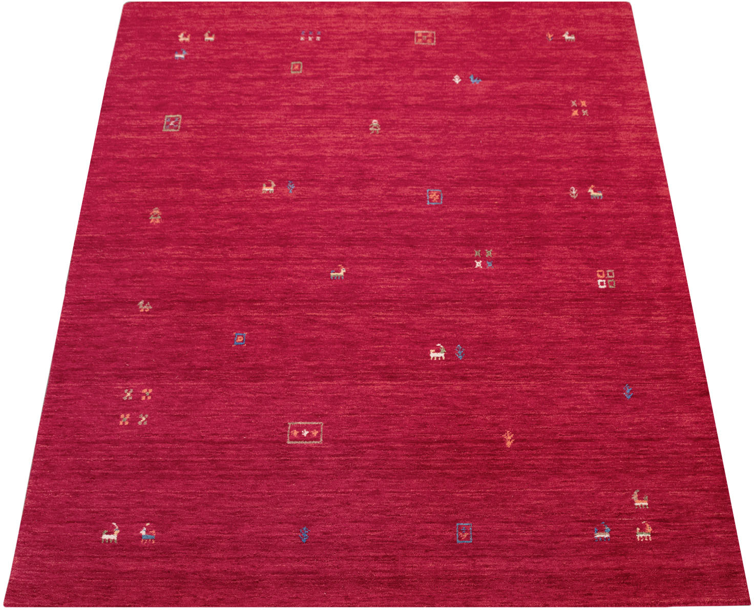 Paco Home Wollteppich "Gabbeh 312" rechteckig 9 mm Höhe Kurzflor, handgewebt, reine Wolle, Gabbeh-Stil, Wohnzimmer von PACO HOME