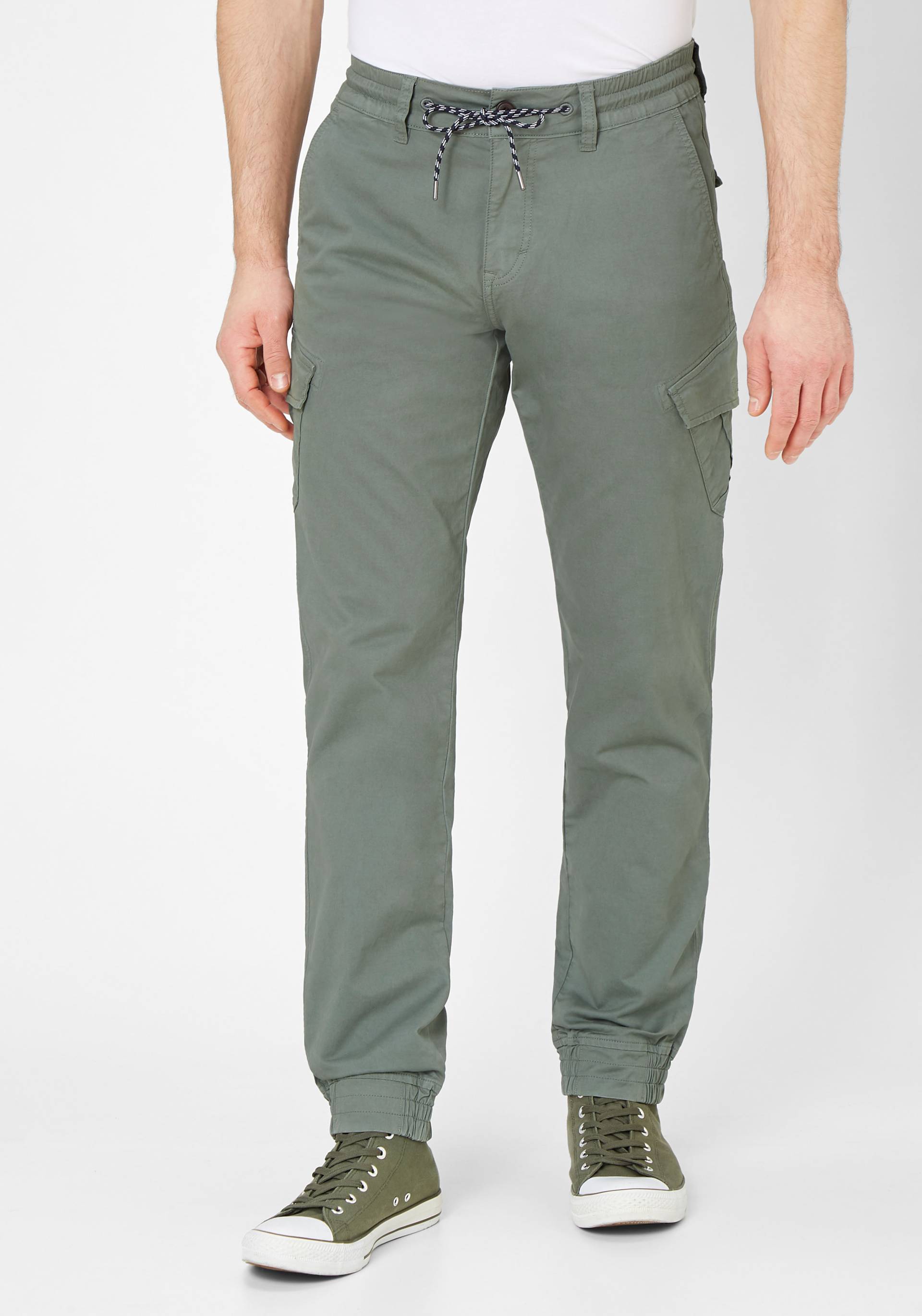 Paddock&#039;s Mason Cargohose Tapered Fit olive extra lang von PADDOCK'S