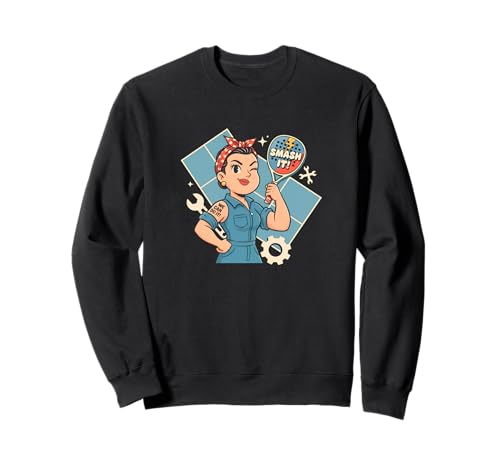 Lustiges Rosie Nietzange für Damen Sweatshirt von PADEL ROCKETSPORT PADDLE TENNIS NOVELTY MERCH