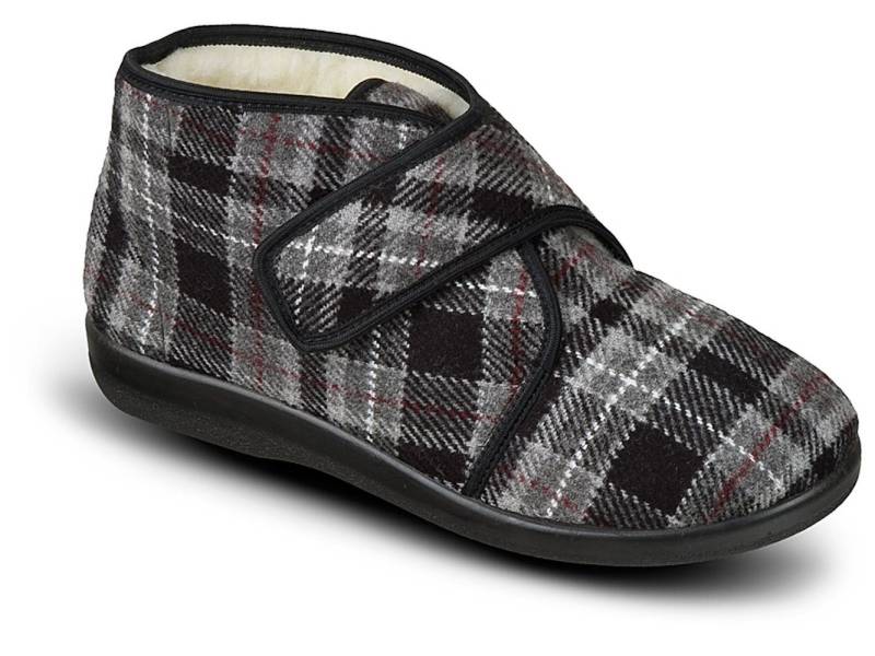 PADERO Klettschuhe gefüttert Hausschuh weit geschnitten von PADERO