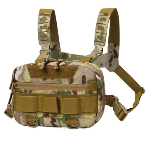 Angeln Brust Tasche männer Taschen wasserdichte Nylon Klettern Camping Rucksäcke Outdoor Reise Weste Rucksack Fanny Pack(Brown) von PADGCNOR