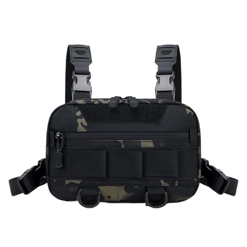 PADGCNOR Angeln Brust Tasche Männer Training Taschen wasserdichte Nylon Rucksäcke Outdoor Reise Weste Rucksack Taille Tasche(Black2) von PADGCNOR