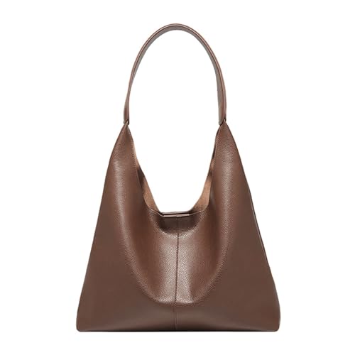 PADGCNOR Weiches Leder Tote Bag Damen Schultertasche Tote Lady Classic Spaltleder + Mikrofaser Handtaschen-Set(Color 1) von PADGCNOR