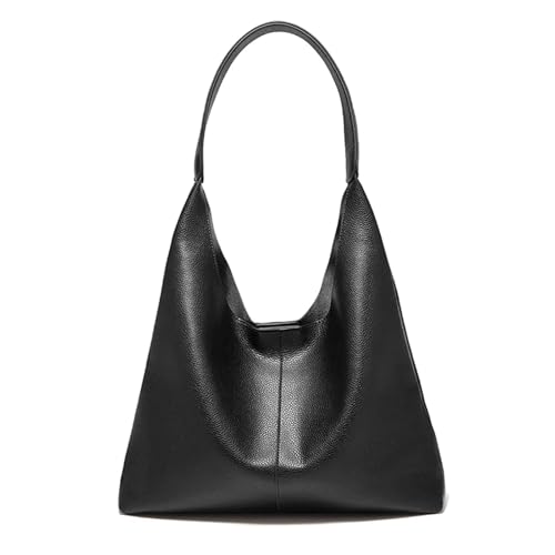 PADGCNOR Weiches Leder Tote Bag Damen Schultertasche Tote Lady Classic Spaltleder + Mikrofaser Handtaschen-Set(Color 2) von PADGCNOR
