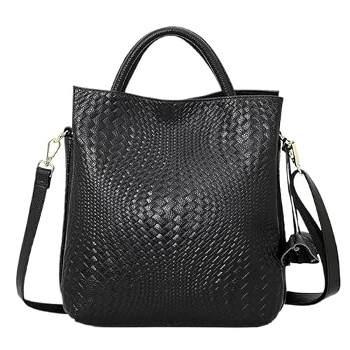 PADGCNOR Weiches Leder Tote Bag Damenhandtasche aus Leder mit gewebten Mustern ist eine Tasche großem Fassungsvermögen Rindsleder(Color 1) von PADGCNOR