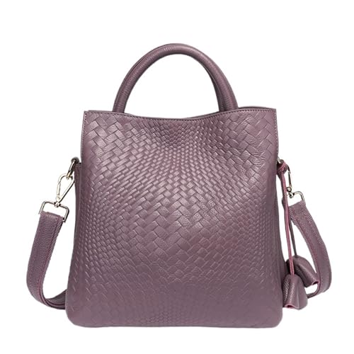 PADGCNOR Weiches Leder Tote Bag Damenhandtasche aus Leder mit gewebten Mustern ist eine Tasche großem Fassungsvermögen Rindsleder(Color 2) von PADGCNOR