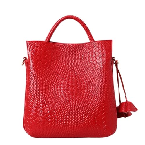 PADGCNOR Weiches Leder Tote Bag Damenhandtasche aus Leder mit gewebten Mustern ist eine Tasche großem Fassungsvermögen Rindsleder(Color 3) von PADGCNOR