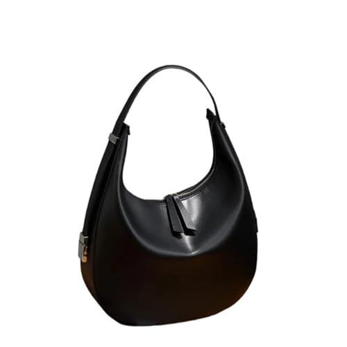 PADGCNOR Weiches Leder Tote Bag Leder Damen Tragetaschen Große Kapazität Schultertasche Rindsleder Weibliche Handtaschen(Black) von PADGCNOR