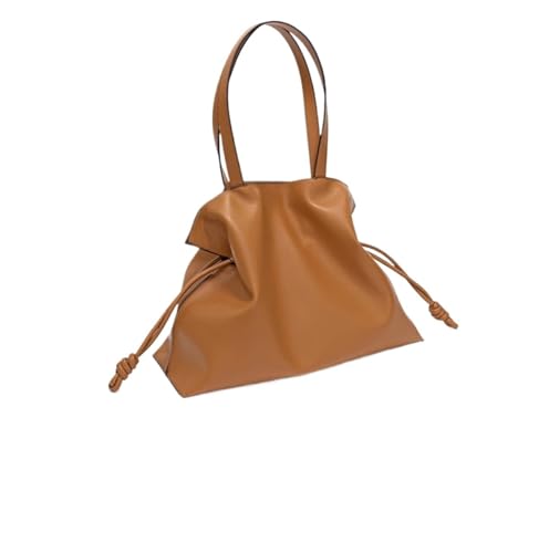 PADGCNOR Weiches Leder Tote Bag Leder Extra Große Umhängetaschen Frauen Handtasche Bucket Bag Designer String Tote(Brown) von PADGCNOR