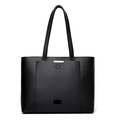 PADGCNOR Weiches Leder Tote Bag Weiche Pu-Lederhandtaschen Große Handtaschen Frauen Umhängetaschen for Laptop Designer Tote Einkaufsgriff Tasche(Color 1) von PADGCNOR