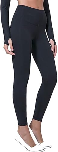 PADOLA Damen Sporthose High Waist Leggings Sport Yogahose Jogginghosen (01 Schwarz, S/Tag 6) von PADOLA