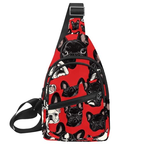 Crossbody-Tasche für Damen, Crossbody-Tasche für Damen, Umhängetasche, Dinosaurier-Blätter, 1 x Sling-Rucksack, Reisen, Mehrfarbig 17, 11.8x7x1.5in/30x18x4cm von PAFEFO