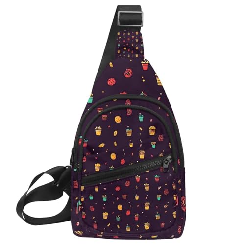 DNA Sling Side Crossbody Rucksack, Mehrfarbig 02, 11.8x7x1.5in/30x18x4cm von PAFEFO