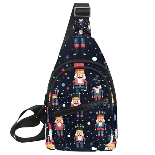 Damen Sling Rucksack Cute Nussknacker, Mehrfarbig 02, 11.8x7x1.5in/30x18x4cm von PAFEFO