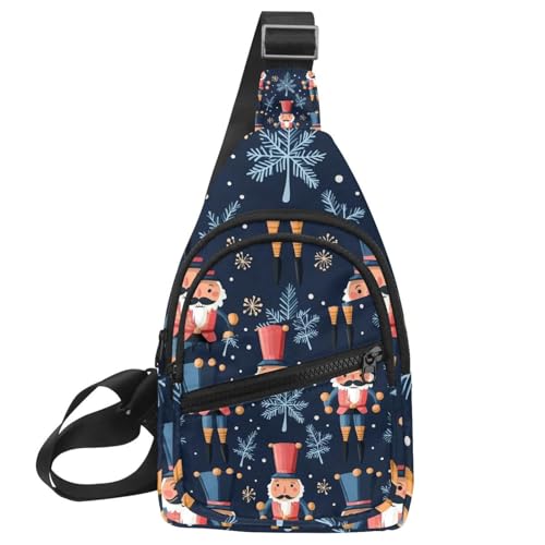 Damen Sling Rucksack Cute Nussknacker, Mehrfarbig 03, 11.8x7x1.5in/30x18x4cm von PAFEFO