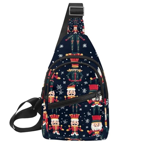 Damen Sling Rucksack Cute Nussknacker, Mehrfarbig 11, 11.8x7x1.5in/30x18x4cm von PAFEFO