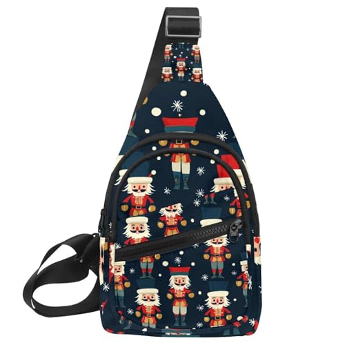 Damen Sling Rucksack Cute Nussknacker, Mehrfarbig 13, 11.8x7x1.5in/30x18x4cm von PAFEFO