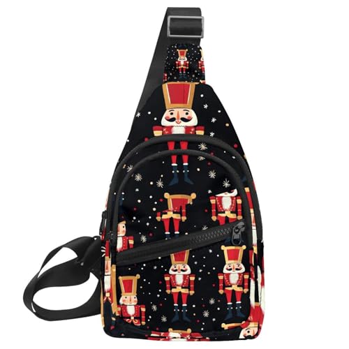 Damen Sling Rucksack Cute Nussknacker, Mehrfarbig 16, 11.8x7x1.5in/30x18x4cm von PAFEFO