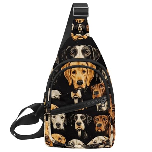 PAFEFO Crossbody-Tasche für Damen, Crossbody-Tasche für Damen, Umhängetasche, Dinosaurier-Blätter, 1 x Sling-Rucksack, Reisen, Mehrfarbig 13, 11.8x7x1.5in/30x18x4cm von PAFEFO