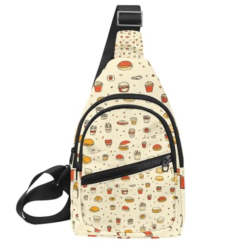 PAFEFO DNA Sling Side Crossbody Rucksack, Mehrfarbig 13, 11.8x7x1.5in/30x18x4cm von PAFEFO