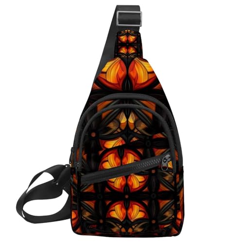 Seepferdchen und Seestern (3) Sling Side Crossbody Rucksack, Mehrfarbig 06, 11.8x7x1.5in/30x18x4cm von PAFEFO