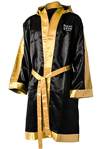 PAFFEN SPORT Boxermantel mit Kapuze – schwarz/gold – Größe: M von PAFFEN SPORT