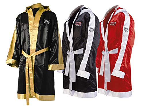 PAFFEN SPORT Boxermantel mit Kapuze – schwarz/weiß – Größe: S von PAFFEN SPORT