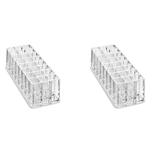 PAGJHRFJG 2X Organizer Acryl-Reiseparfümhalter Beauty Scent Holder 24 Space Clear Tall Organizer Container Storage von PAGJHRFJG