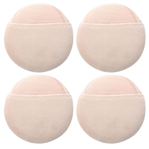PAGJHRFJG 4X Frauen Kosmetik Beige Runde Gesicht Make-Up Gesicht Puderquast von PAGJHRFJG