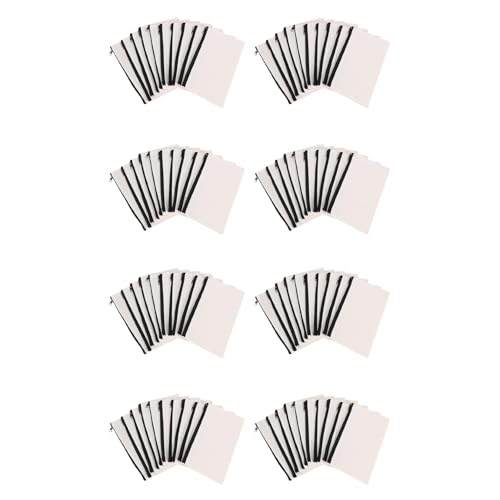 PAGJHRFJG 80 Stück Leinwand Make-Up Leinwand Reißverschluss Beutel Bleistiftetui Leere DIY Basteltaschen Kosmetiktasche für Reisen DIY Bastelschule von PAGJHRFJG