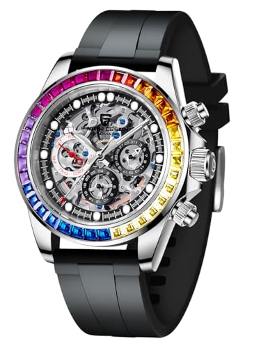 Pagani Design PD 1653 Montre Automatique Pour Homme Design Hollow Out Design mécanique étanche Cadran 40 mm Cristal Saphir PD 1653 Cadeau Pour Homme von PAGRNE DESIGN