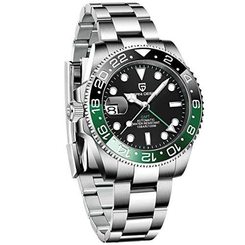 Pagani Design Herren mechanische Uhr GMT automatische Uhr Keramische Lünette NH34 Bewegungssimulation Edelstahl automatische Uhr Herren Geschenk von PAGRNE DESIGN