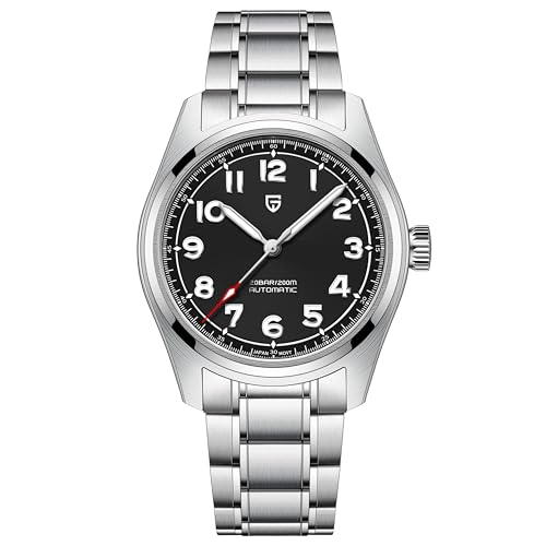 Pagani Design Herrenuhr Automatik Elegant Business Mechanisch Armbanduhren Mit Saphirglas Wasserdicht 200M Analogue Edelstahl V2 von PAGRNE DESIGN