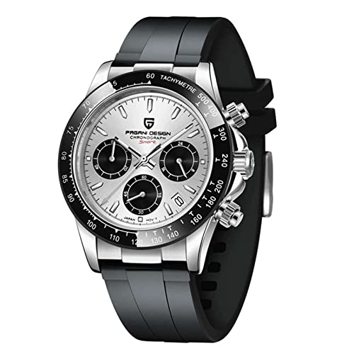 Pagani Design Herrenuhr Saphirglas Chronograph Edelstahl Wasserdicht Leuchtende Uhr Japanisches Uhrwerk Herren Quarzuhr Uhr für Männer von PAGRNE DESIGN