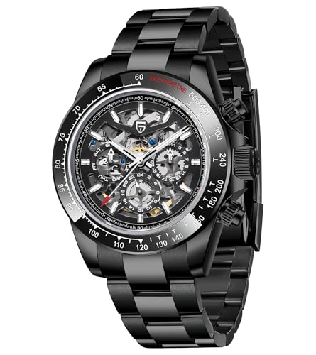 Pagani Design Herrenuhren Luxus Automatik Uhren 40mm Saphirglas Edelstahl Armbanduhr für Männer Datum Woche von PAGRNE DESIGN