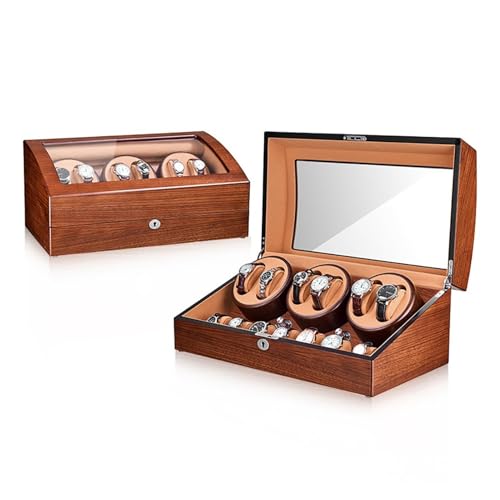PAHION Automatische Watch Winder 6+7 Armbanduhr Uhrenbeweger Mit Leiser Motor 5 Modi AC-Adapter Oder Batteriebetrieb Für Alle Herren Und Damen Uhren Armbanduhr von PAHION