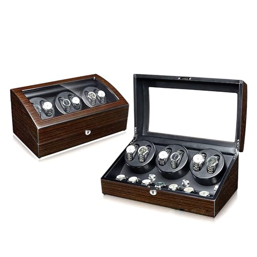 PAHION Automatische Watch Winder 6+7 Armbanduhr Uhrenbeweger Mit Leiser Motor 5 Modi AC-Adapter Oder Batteriebetrieb Für Alle Herren Und Damen Uhren Armbanduhr von PAHION