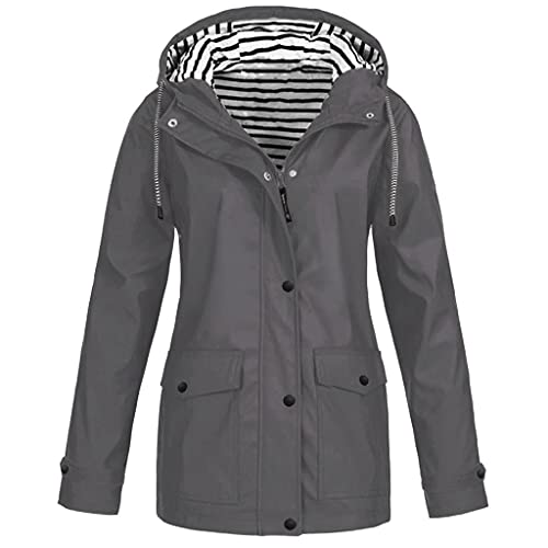 PAIDAXING Damen Regenjacke Gestreift Winterjacke Leicht Jacke Windbreaker mit Kapuze Outdoorjacke Winddicht Wasserdicht Regenparka Regenmantel Outdoor Sportjacke Mantel PAIDAXING Damen Regenjacke Gestreift Winterjacke Leicht Jacke Windbreaker mit Kapuze Outdoorjacke Winddicht Wasserdicht Regenparka Regenmantel Outdoor Sportjacke Mantel von PAIDAXING