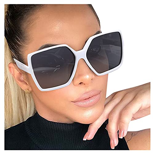 PAIDAXING Sonnenbrillen Damen Sonnenbrille Herren Exquisit Zubehör Sonnenschutz Urlaub Strandbrille Polarisiertes Licht PolarisiertSonnenbrillendamen Exquisit Zubehör Sonnenschutz (White, One Size) von PAIDAXING